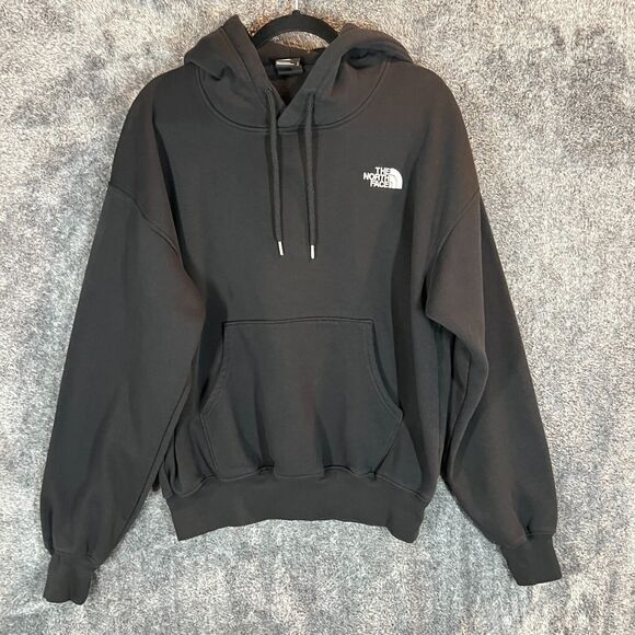 THE NORTH FACE Hoodie Mens Small Black Pullover Sweatshirt Pockets Heavy Winter - Picture 1 of 8